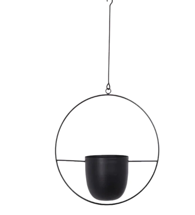 matte black hanging planter Decorative Hanging Planter – Yard Yields